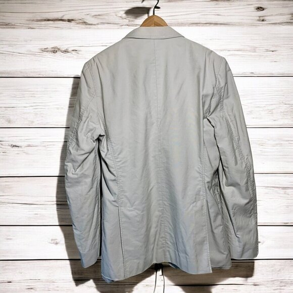 Zara Man Cotton Blazer Single Breasted Two Buttons Lined Light Grey Size 40 - Picture 4 of 7